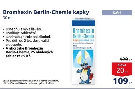 Kapky k léčbě dýchacích cest 12 BC Bromhexin