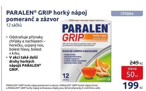 Nápoj horký Paralen Grip