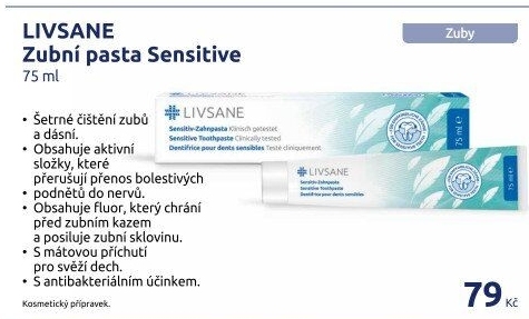 Pasta na zuby Sensitive Livsane