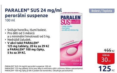 Sirup pro děti Sus Paralen