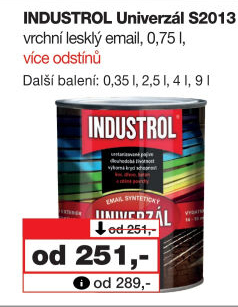 Nátěr na kov a dřevo Univerzál lesk Industrol