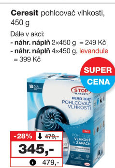 Pohlcovač vlhkosti Aero 360° Ceresit - náhradní tablety