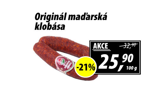 Maďarská klobása originál Příbramská uzenina