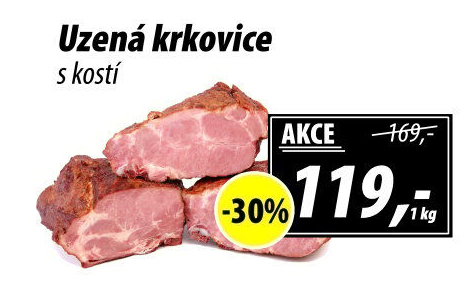 Uzená krkovice s kostí