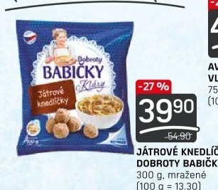 Knedlíčky játrové mražené Dobroty Babičky Kláry