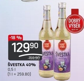 Pálenka Švestka Dobrý Výběr