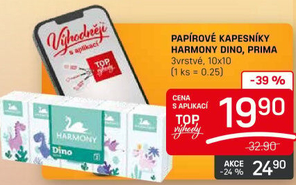 Papírové kapesníčky Prima Soft Harmony