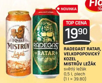 Pivo světlý ležák Ratar Radegast