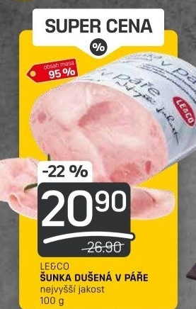 Šunka dušená nejvyšší jakosti LE&amp