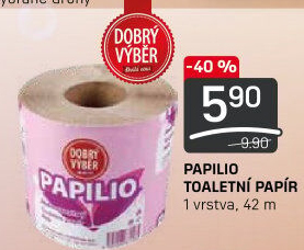 Toaletní papír 1vrstvý Papilio Dobrý Výběr