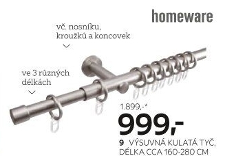 KULATÁ TYČ S PŘÍSLUŠENSTVÍM