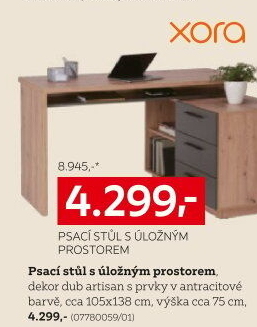 PSACÍ STŮL S ÚLOŽNÝM PROSTOREM