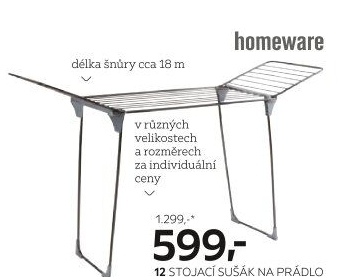 STOJACÍ SUŠÁK NA PRÁDLO