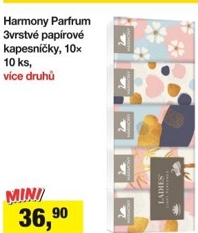 Papírové kapesníčky 3vrstvé Harmony