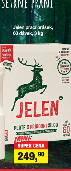 Prací prášek mýdlový Jelen