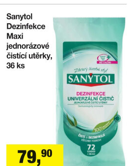 Univerzální dezinfekční ubrousky Sanytol