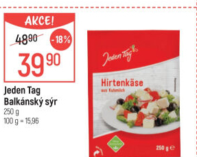 Balkánský sýr Jeden Tag
