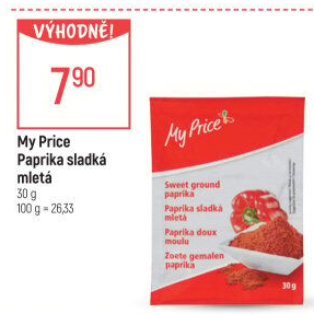 Koření Paprika sladká mletá My Price
