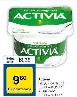 Bílý jogurt Activia Danone