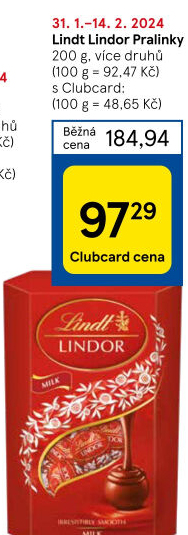 Bonboniéra Pralinky Lindor Lindt