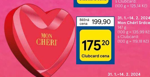 Bonboniéra srdce Mon Cheri Ferrero