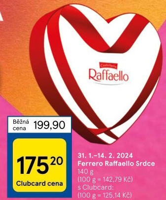 Bonboniéra srdce Raffaello Ferrero