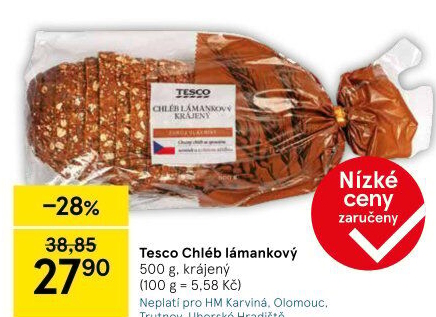 Chléb lámankový Tesco
