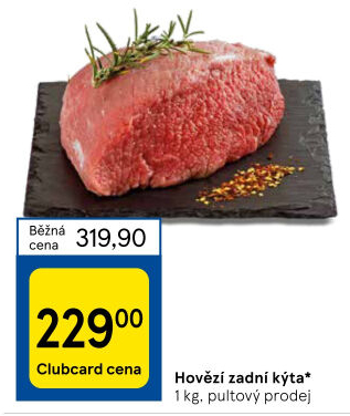Hovězí kýta zadní bez kosti