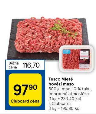 Hovězí mleté maso Tesco