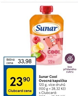 Kapsička do ručičky Ovocné pyré Cool Sunar