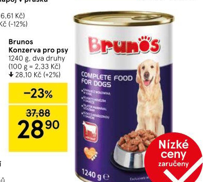 Konzerva pro psy Brunos
