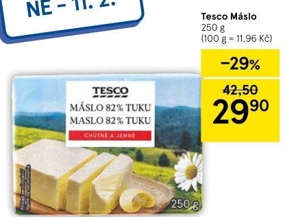 Máslo Tesco