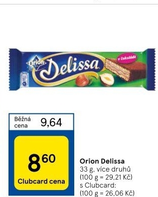 Oplatky celomáčené Delissa Orion