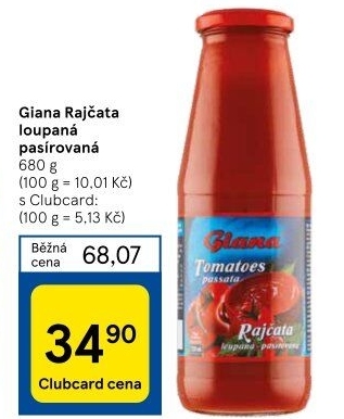 Pasírovaná rajčata Giana