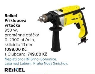 Příklepová vrtačka Reikel
