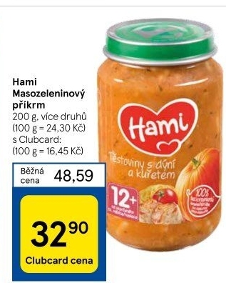 Příkrm masozeleninový Hami