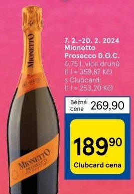 Prosecco brut DOC Treviso Mionetto
