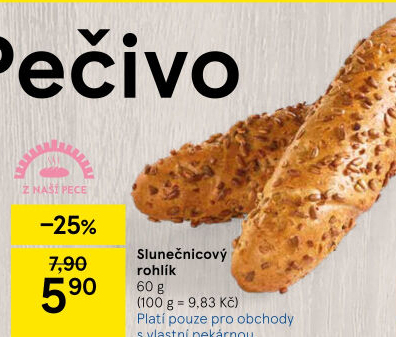 Slunečnicový rohlík