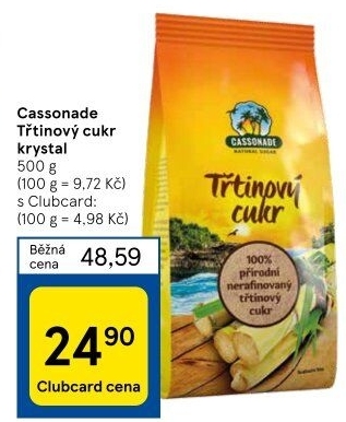 Třtinový cukr Cassonade