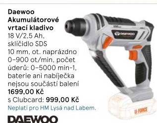 Vrtací kladivo aku Daewoo