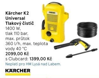 Vysokotlaký čistič K2 Universal Kärcher