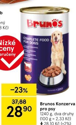 Konzerva pro psy Brunos