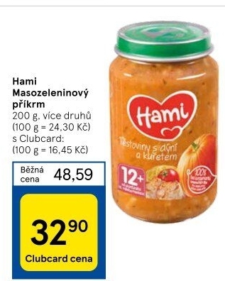 Příkrm masozeleninový Hami