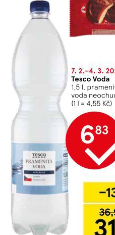 Přírodní voda Tesco