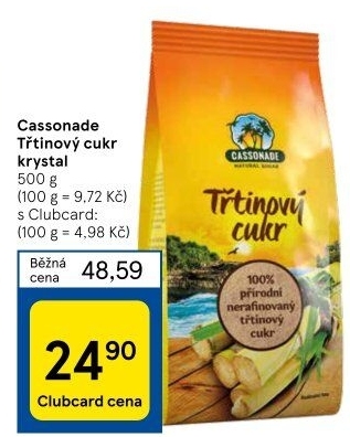 Třtinový cukr Cassonade