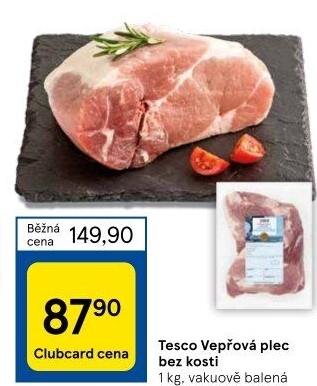 Vepřová plec bez kosti Tesco