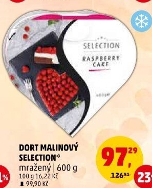 Dort malinový mražený Selection