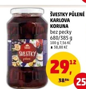 Kompot švestky Karlova Koruna