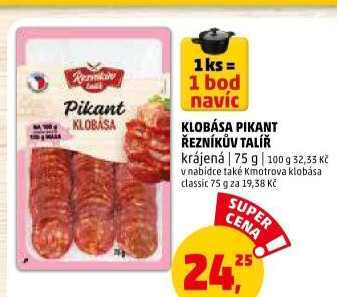 Pikantní klobása Řezníkův talíř
