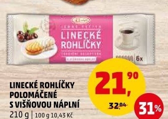 Rohlíčky linecké Klasa Pekárny a cukrárny Klatovy